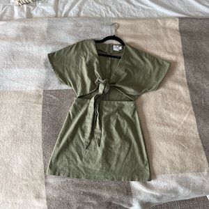 Princess Polly Green Tie Dress